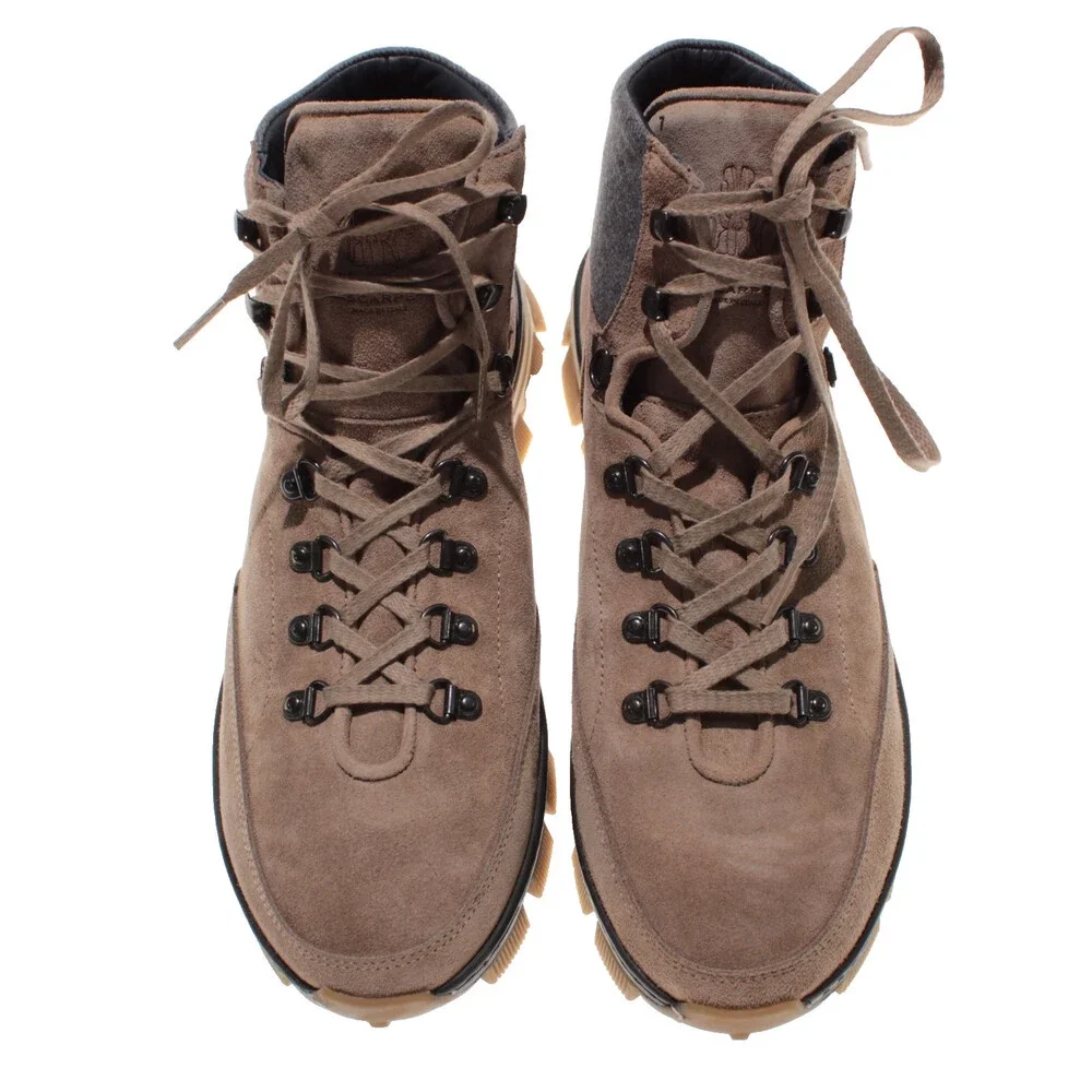 Di Bianco NWB Lace Up Boots Size 11 in Brown Suede Made in Italy